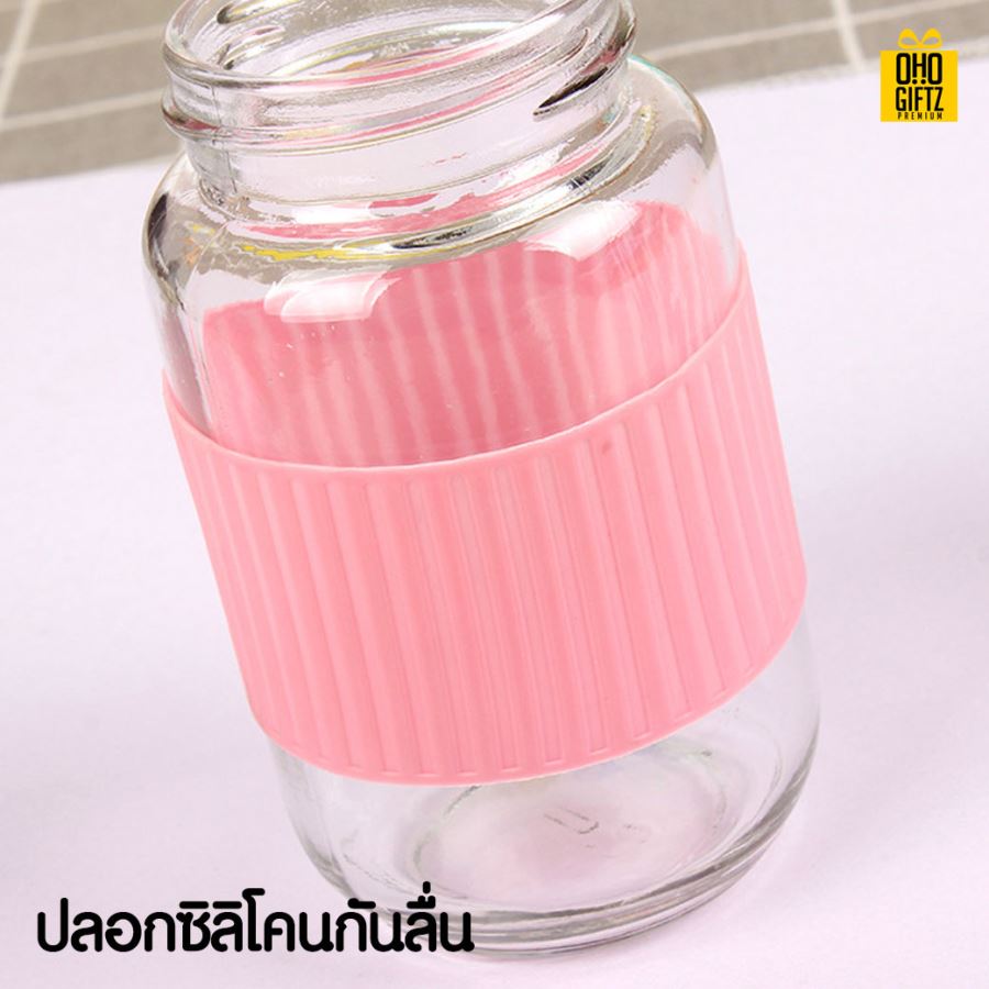 ขวดแก้วมีหูจับ สกรีนชื่อ, โลโก้ เป็นของพรีเมี่ยมได้