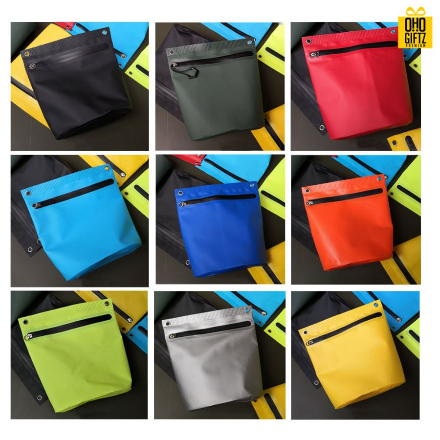 กระเป๋าพลาสติกกันน้ำขนาดพกพา สกรีนโลโก้ ทำเป็นของพรีเมี่ยม