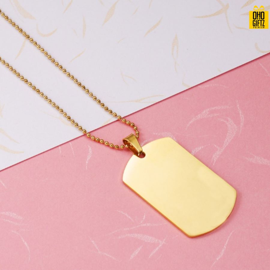 สร้อยคอพร้อมจี้สแตนเลส สามารถยิงเลเซอร์โลโก้ ทำเป็นของพรีเมี่ยม ของชำร่วยได้