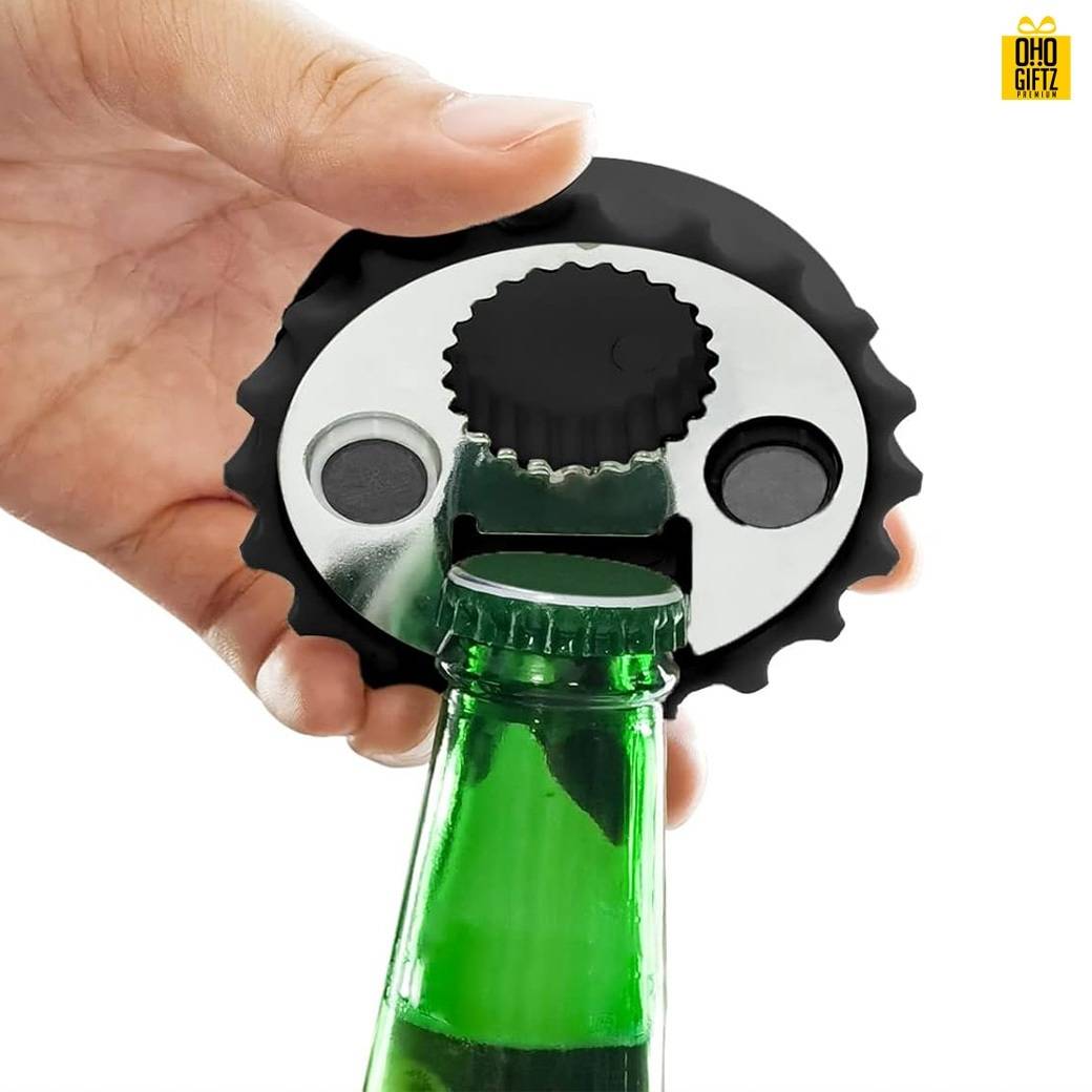 ที่เปิดขวดทรงฝาเบียร์ สกรีนโลโก้ ทำเป็นของพรีเมี่ยม ของที่ระลึก ของชำร่วย