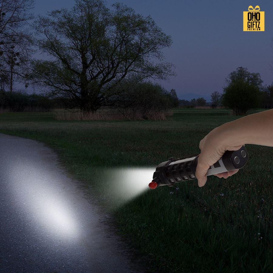 ไฟฉายเครื่องมือป้องกันฉุกเฉินไฟเตือน  สกรีนโลโก้ ทำเป็นของพรีเมี่ยมได้