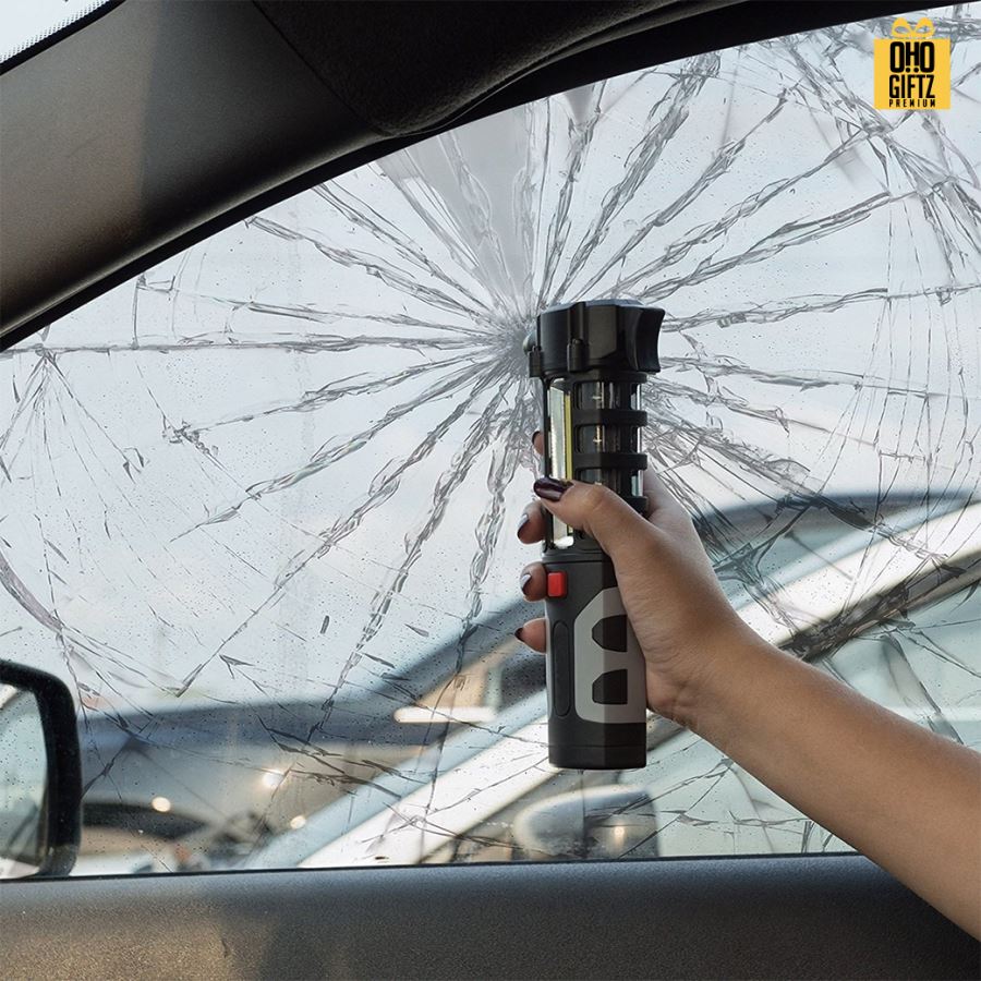 ไฟฉายเครื่องมือป้องกันฉุกเฉินไฟเตือน  สกรีนโลโก้ ทำเป็นของพรีเมี่ยมได้