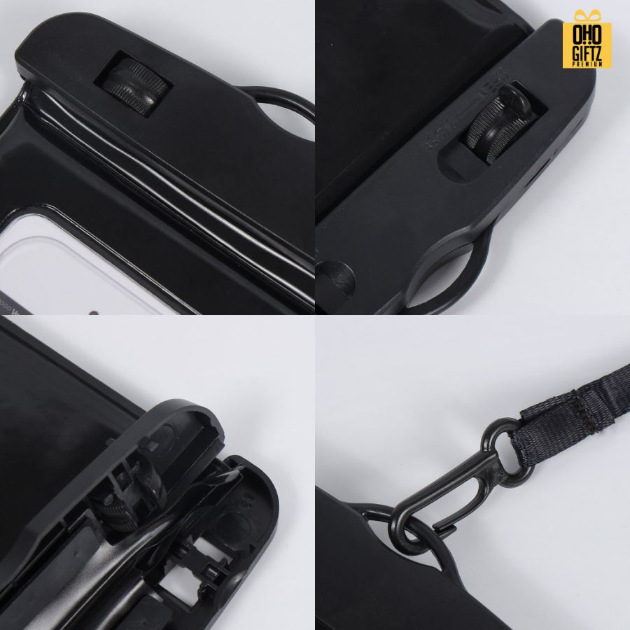 กระเป๋าใส่มือถือกันน้ำขอบเป็นถุงลมลอยน้ำได้ สกรีนโลโก้ ทำเป็นของพรีเมี่ยมได้