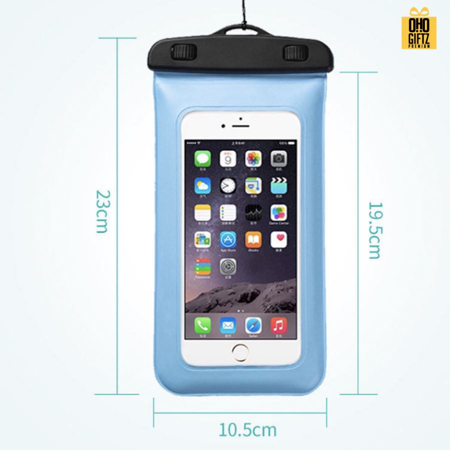 กระเป๋าใส่มือถือกันน้ำขอบเป็นถุงลมลอยน้ำได้ สกรีนโลโก้ ทำเป็นของพรีเมี่ยมได้
