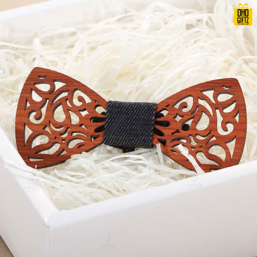 เนคไทไม้ผูกโบว์สำหรับผู้ชาย สามารถยิงเลเซอร์หรือสกรีนโลโก้ ทำเป็นของพรีเมี่ยม ของชำร่วยได้