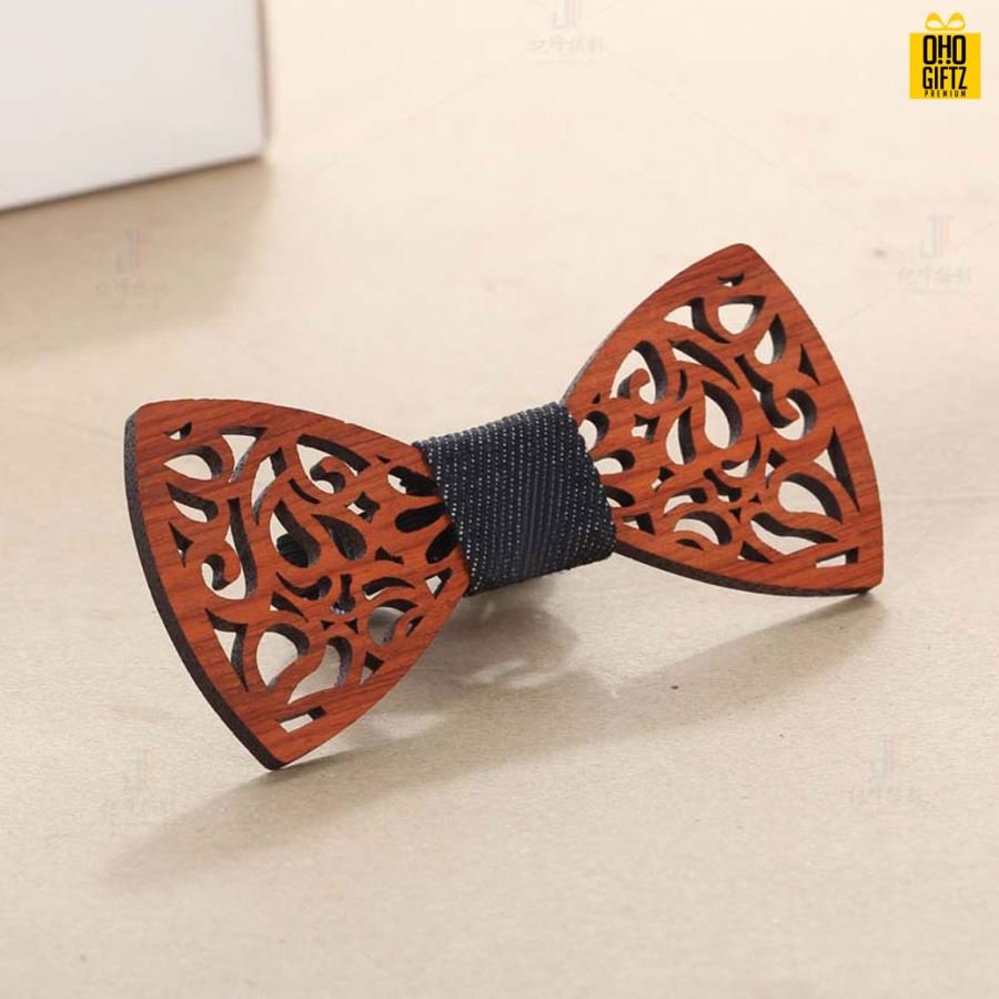เนคไทไม้ผูกโบว์สำหรับผู้ชาย สามารถยิงเลเซอร์หรือสกรีนโลโก้ ทำเป็นของพรีเมี่ยม ของชำร่วยได้