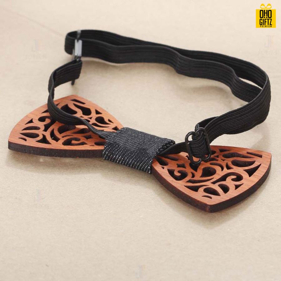 เนคไทไม้ผูกโบว์สำหรับผู้ชาย สามารถยิงเลเซอร์หรือสกรีนโลโก้ ทำเป็นของพรีเมี่ยม ของชำร่วยได้