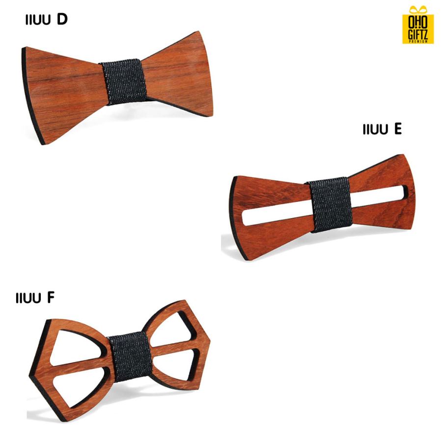 เนคไทไม้ผูกโบว์สำหรับผู้ชาย สามารถยิงเลเซอร์หรือสกรีนโลโก้ ทำเป็นของพรีเมี่ยม ของชำร่วยได้