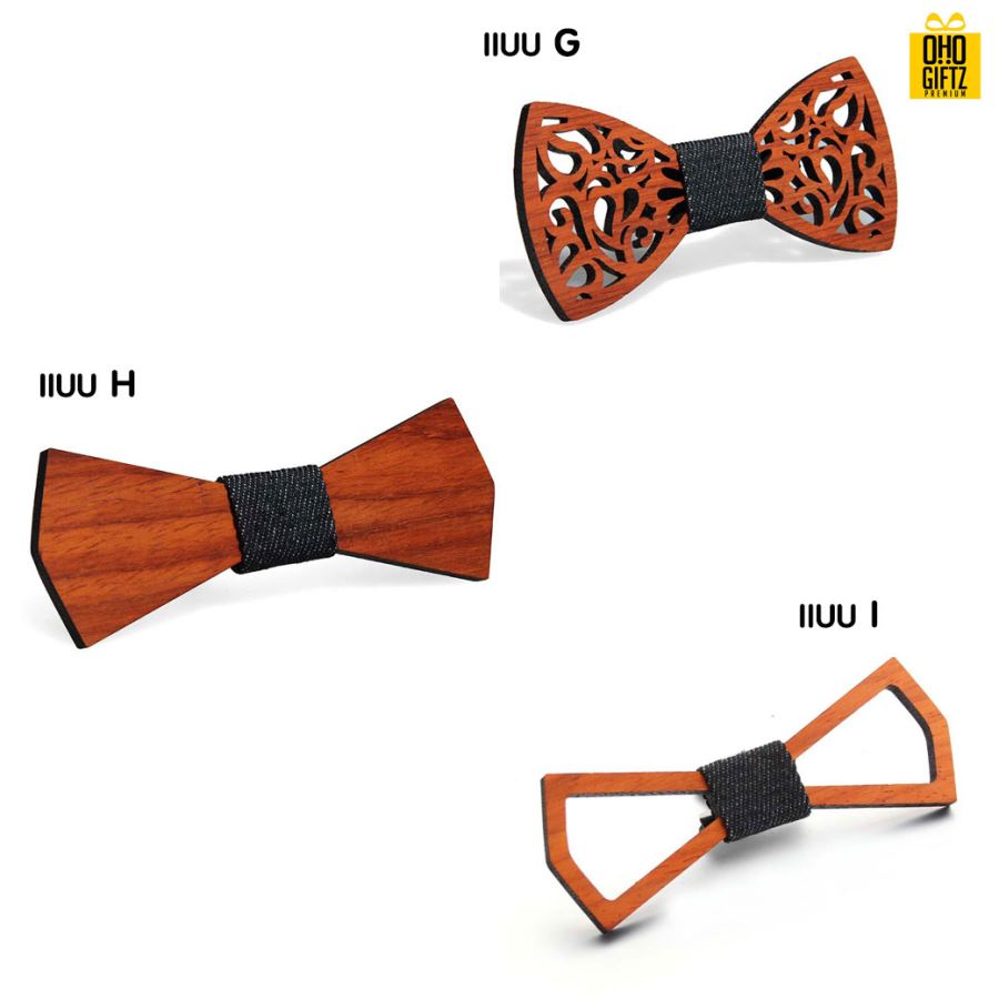 เนคไทไม้ผูกโบว์สำหรับผู้ชาย สามารถยิงเลเซอร์หรือสกรีนโลโก้ ทำเป็นของพรีเมี่ยม ของชำร่วยได้