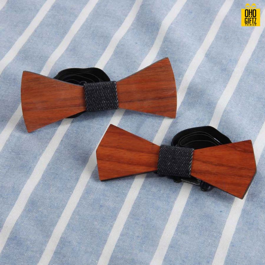 เนคไทไม้ผูกโบว์สำหรับผู้ชาย สามารถยิงเลเซอร์หรือสกรีนโลโก้ ทำเป็นของพรีเมี่ยม ของชำร่วยได้