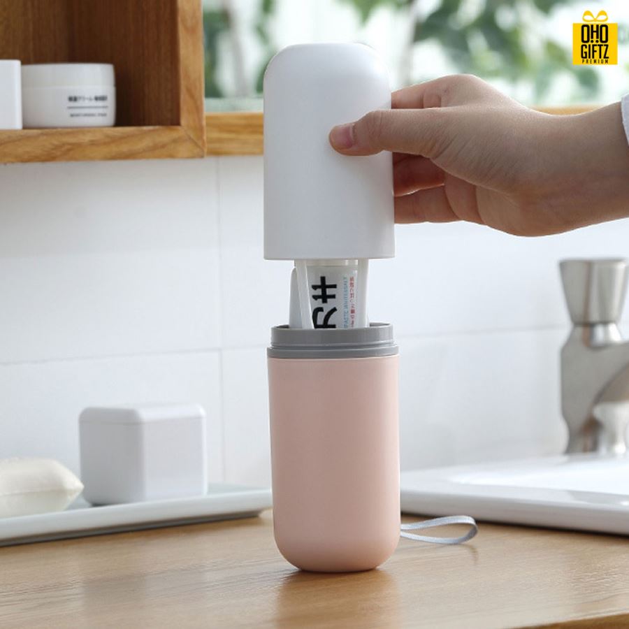 กระบอกใส่แปรงสีฟัน สกรีนชื่อ สกรีนโลโก้  ทำเป็นของพรีเมี่ยมได้ 