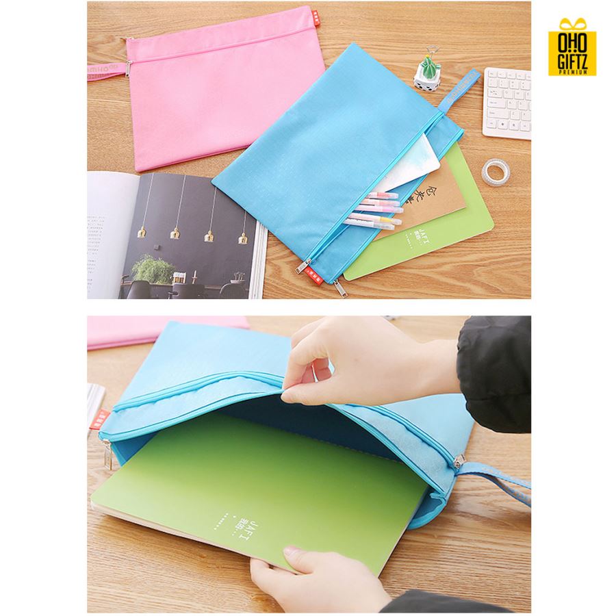 กระเป๋าใส่เครื่องเขียน A4 สกรีนโลโก้  ทำเป็นของพรีเมี่ยม