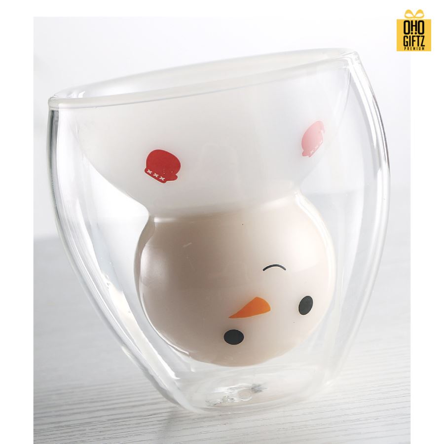 แก้วสองชั้นหัวสัตว์น้อย สกรีนชื่อ สกรีนโลโก้ ทำเป็นของพรีเมี่ยมได้