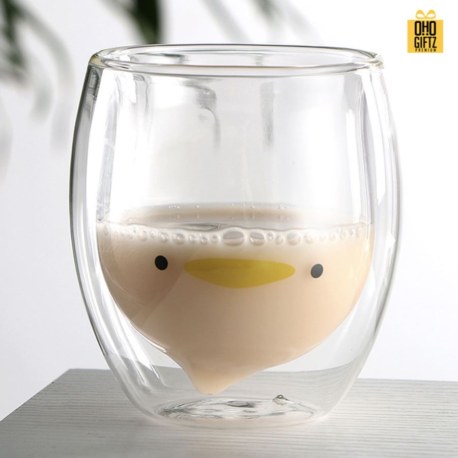 แก้วสองชั้นหัวสัตว์น้อย สกรีนชื่อ สกรีนโลโก้ ทำเป็นของพรีเมี่ยมได้