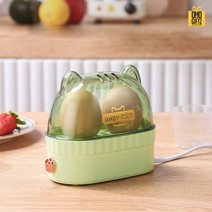 เครื่องต้มไข่หัวน้องเหมียว  สกรีนโลโก้ ทำเป็นของพรีเมี่ยม