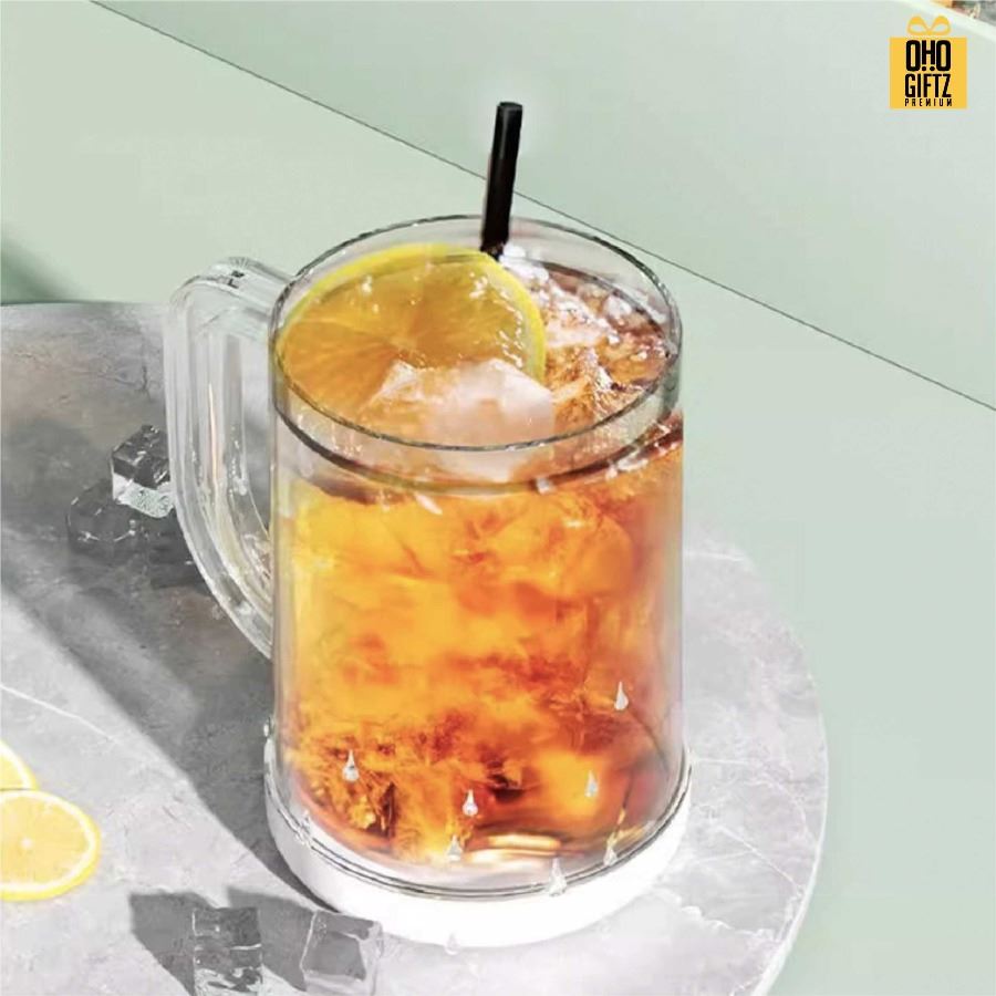 ถ้วยน้ำแข็ง 2 ชั้น ให้ความเย็นโดยรสชาติไม่เปลี่ยน สกรีนโลโก้  ทำเป็นของพรีเมี่ยมได้