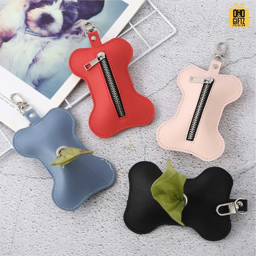 ซองหนัง PU กระดูก ใส่ถุงเก็บมูลสัตว์ สกรีนโลโก้ ทำเป็นของพรีเมี่ยม