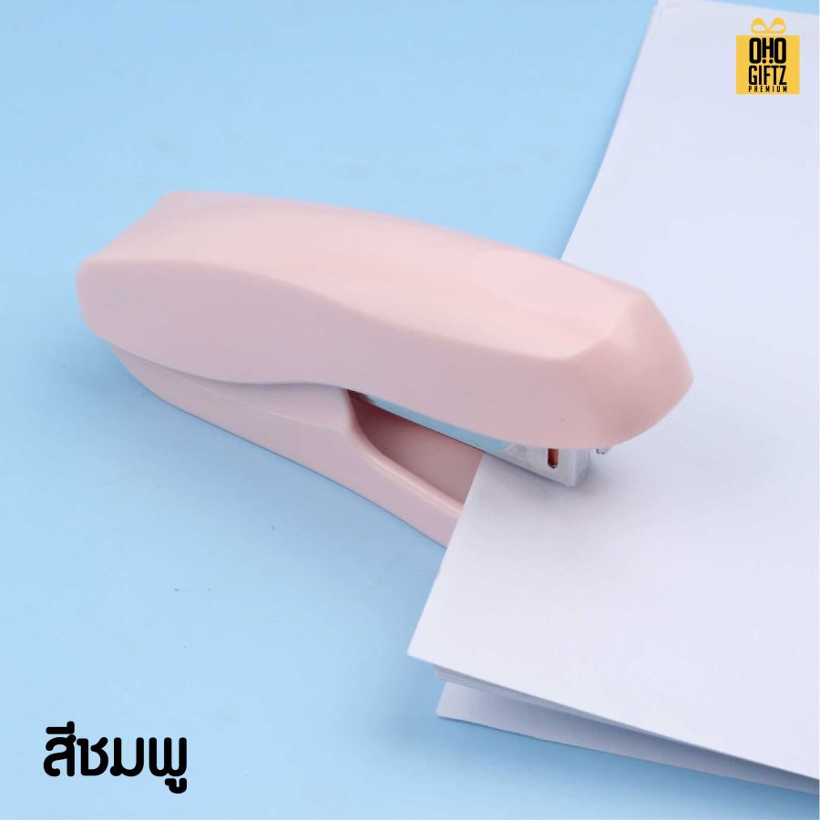 แม็กเย็บกระดาษ สีพาสเทล สกรีนโลโก้ ทำของพรีเมี่ยมได้