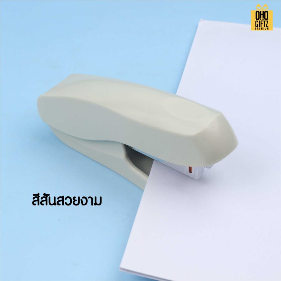 แม็กเย็บกระดาษ สีพาสเทล สกรีนโลโก้ ทำของพรีเมี่ยมได้