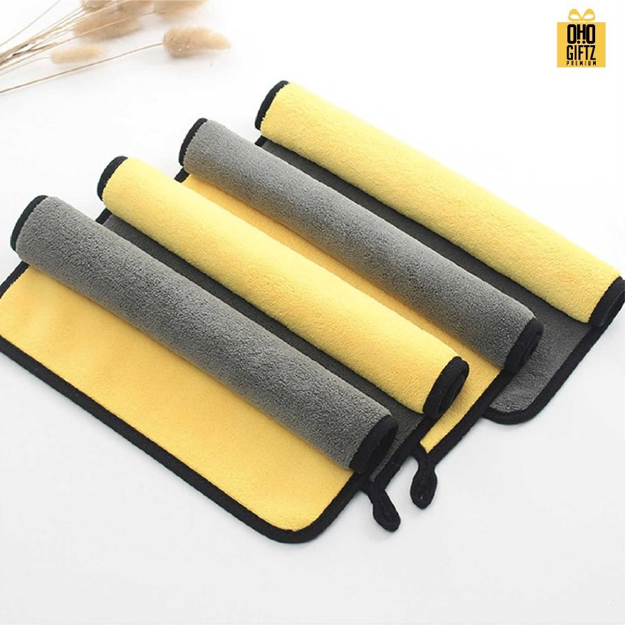 ผ้าไมโครไฟเบอร์ ขนาด 30 x 30 ซม. เพิ่มโลโก้ ติดลาเบล ทำเป็นของพรีเมี่ยม ของชำร่วยได้