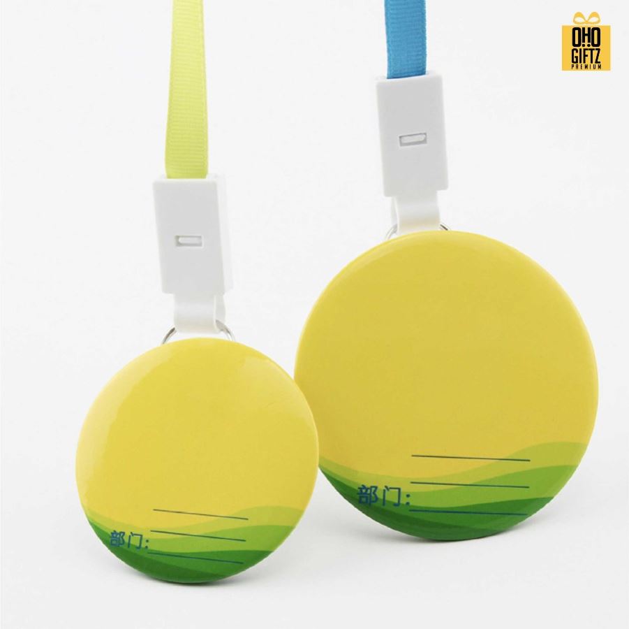 ป้ายห้อยคอวงกลม พิมพ์ไม่จำกัดสี สกรีนโลโก้ ทำของพรีเมี่ยมได้