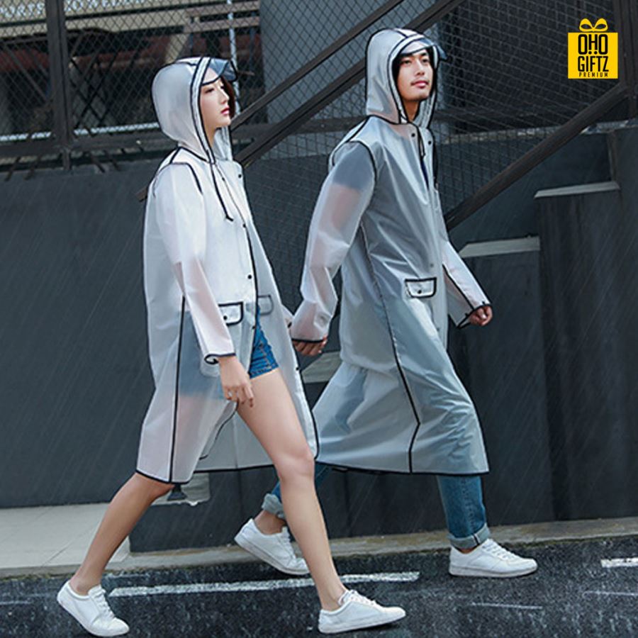 เสื้อกันฝนโปร่งใส สกรีนโลโก้ ทำเป็นของพรีเมี่ยมได้