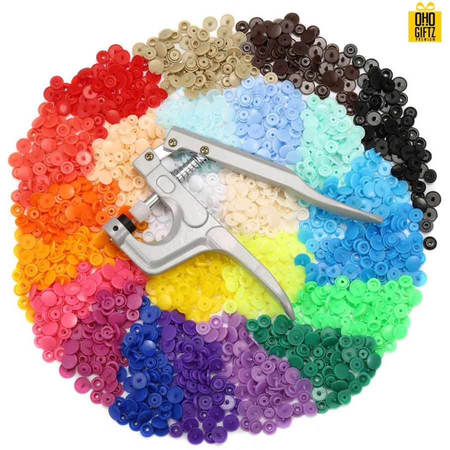 ชุดคีมติดกระดุมเเป๊ก DIY กล่องรูปดอกไม้