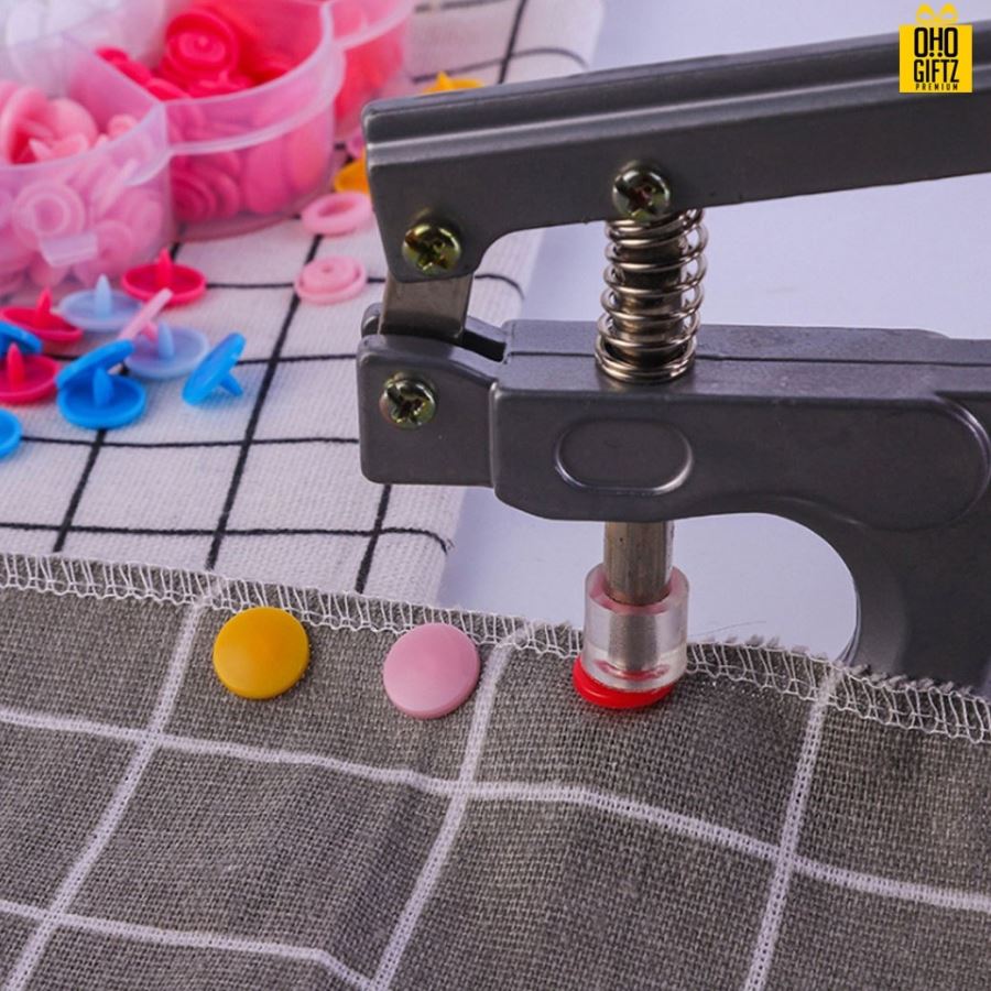 ชุดคีมติดกระดุมเเป๊ก DIY กล่องรูปดอกไม้