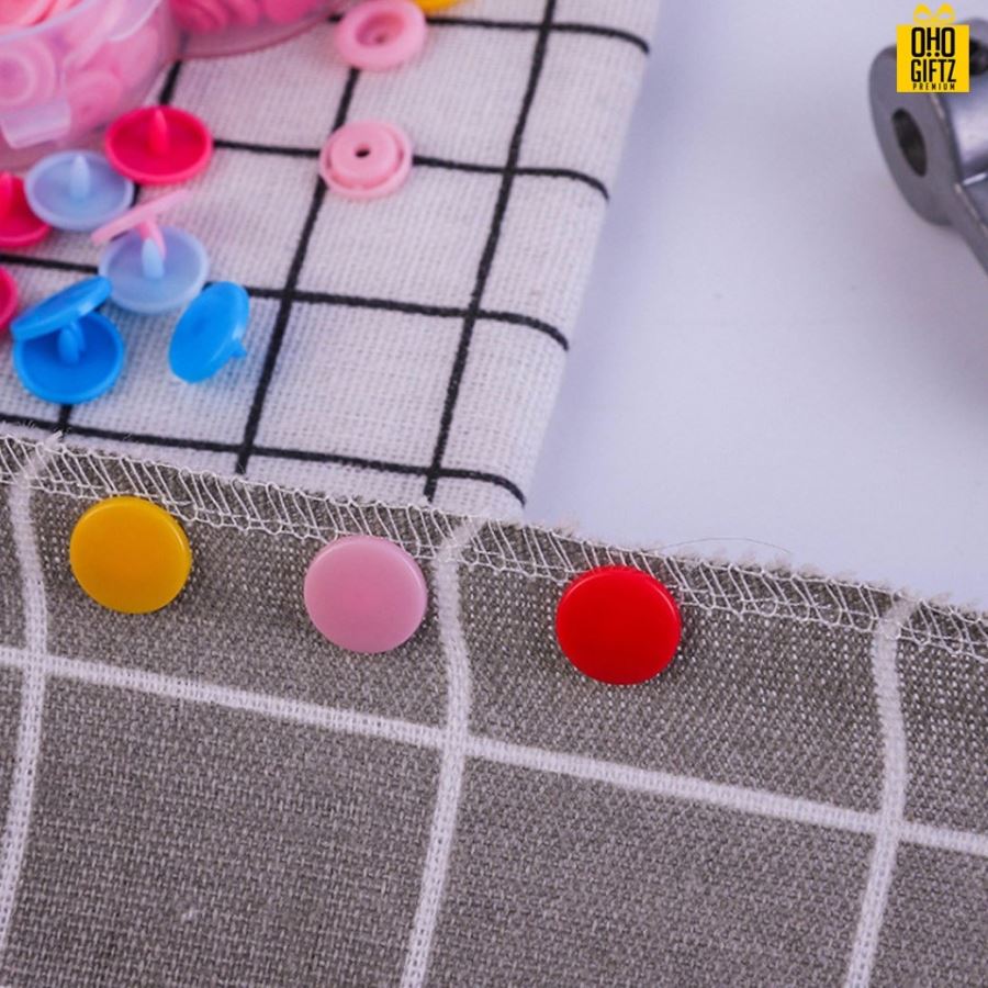 ชุดคีมติดกระดุมเเป๊ก DIY กล่องรูปดอกไม้