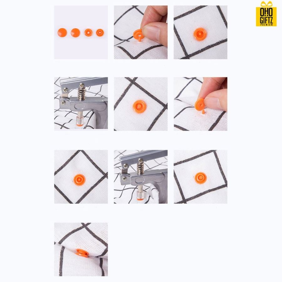 ชุดคีมติดกระดุมเเป๊ก DIY กล่องรูปดอกไม้