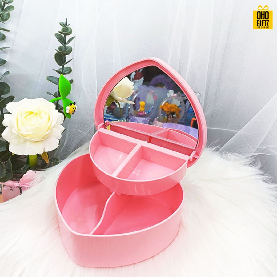 กล่องหัวใจใส่เครื่องประดับ สกรีนชื่อ,โลโก้ได้