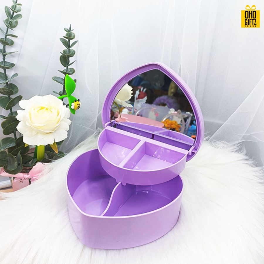 กล่องหัวใจใส่เครื่องประดับ สกรีนชื่อ,โลโก้ได้