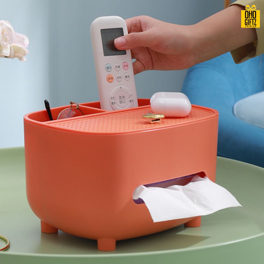 กล่องทิชชู่อเนกประสงค์ สกรีนโลโก้ ทำเป็นของพรีเมี่ยม ของชำร่วยได้