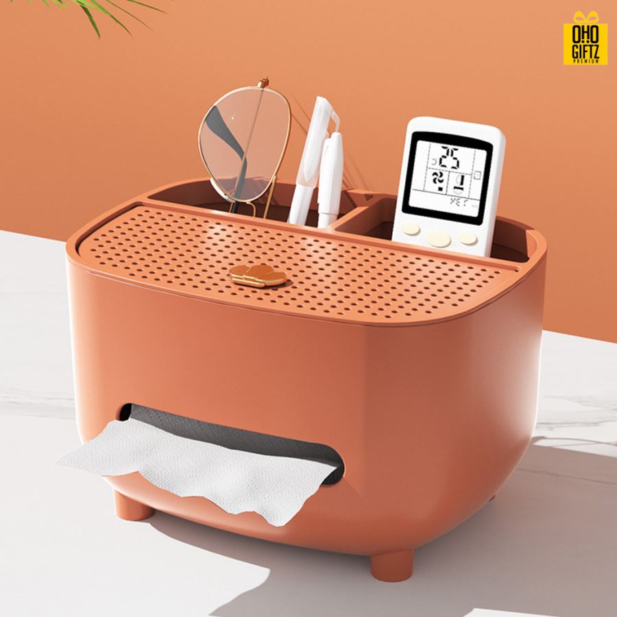 กล่องทิชชู่อเนกประสงค์ สกรีนโลโก้ ทำเป็นของพรีเมี่ยม ของชำร่วยได้