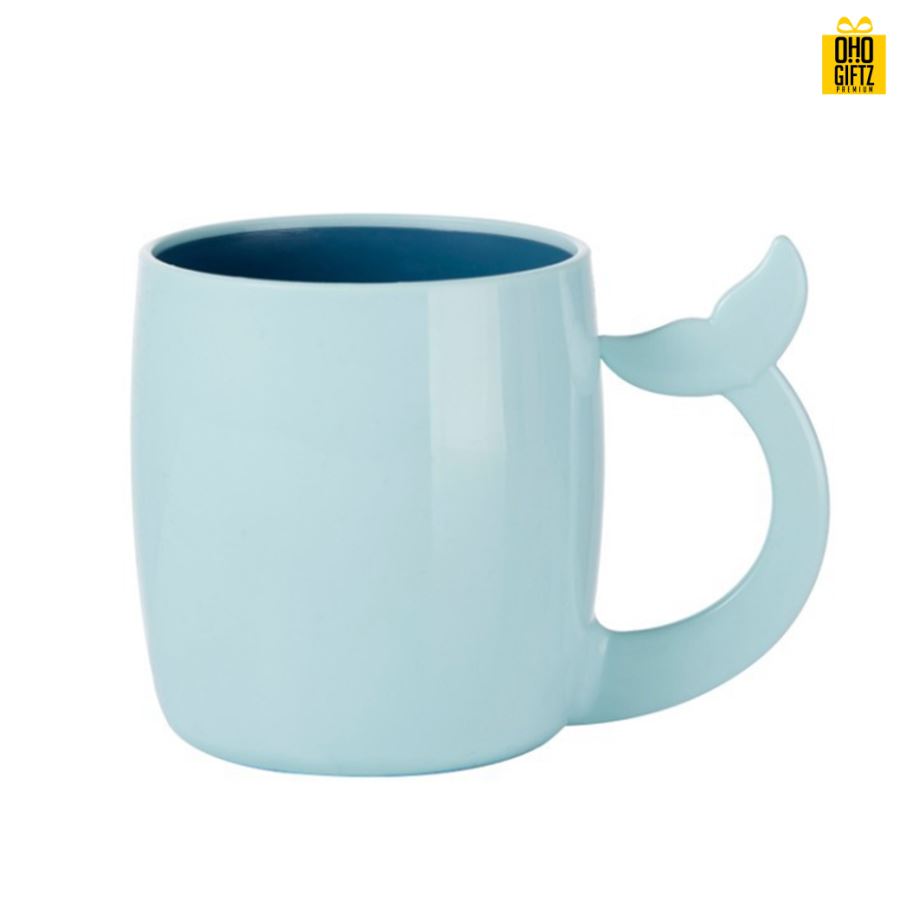 ถ้วยใส่แปรงหูจับหางปลา สกรีนชื่อ สกรีนโลโก้  ทำเป็นของพรีเมี่ยมได้