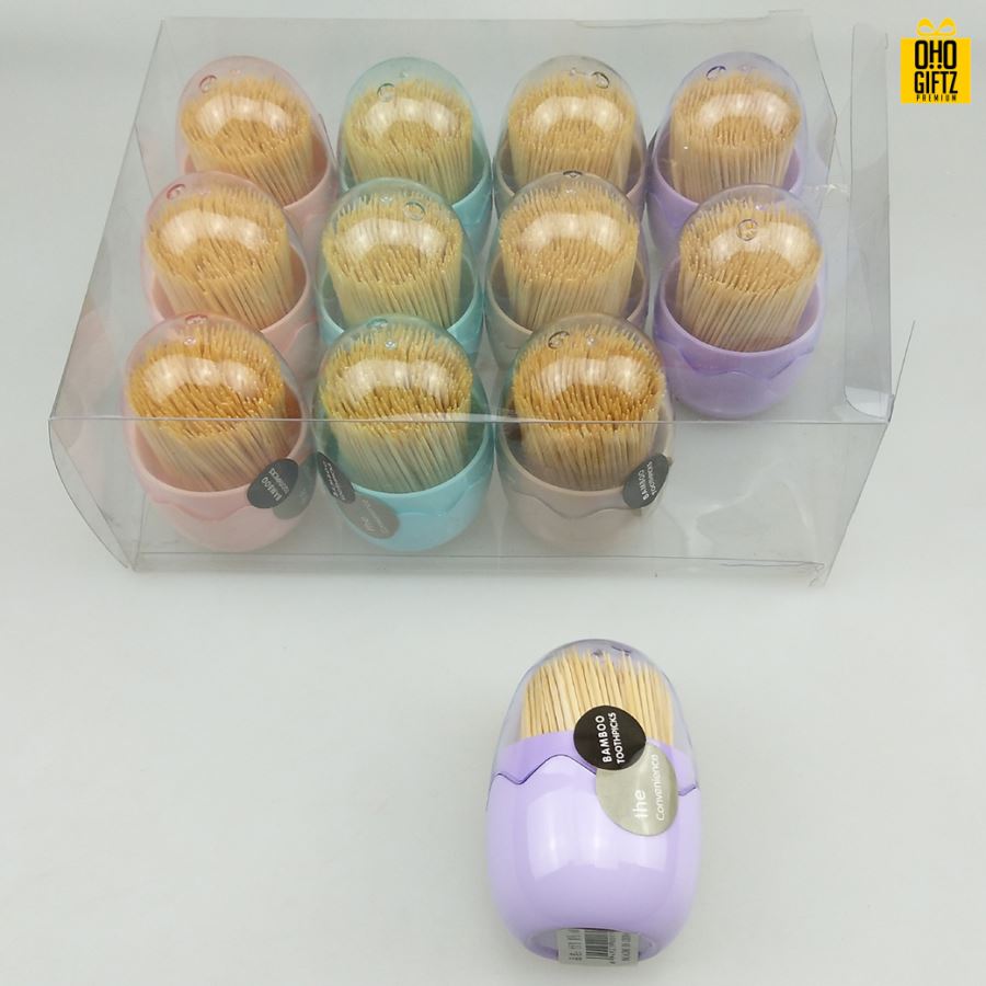 ไม้จิ้มฟันทรงไข่ สามารถสกรีนโลโก้ ทำเป็นของพรีเมี่ยม