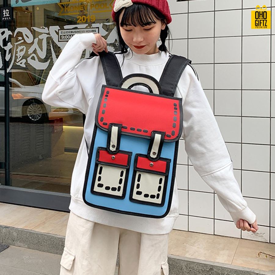 กระเป๋าสะพายหลัง 2D สกรีนโลโก้  ทำเป็นของพรีเมี่ยม