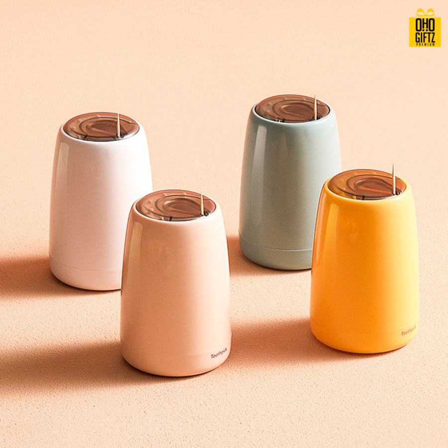 กล่องใส่ไม้จิ้มฟันแบบกด สามารถสกรีนโลโก้ ทำเป็นของพรีเมี่ยม