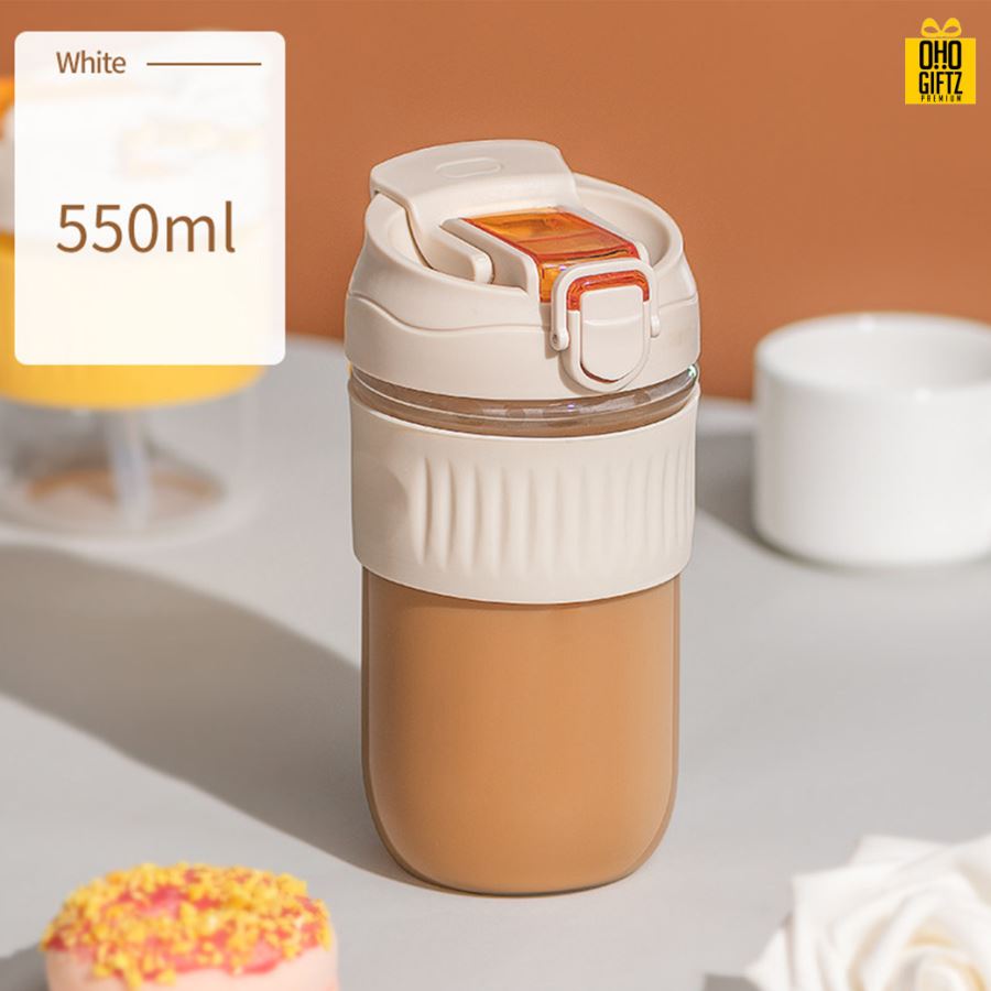 กระบอกแก้วพร้อมหลอด สกรีนชื่อ โลโก้ฟรี  ทำเป็นของพรีเมี่ยมได้