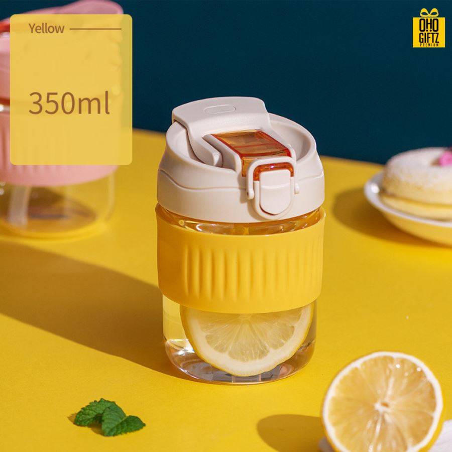 กระบอกแก้วพร้อมหลอด สกรีนชื่อ โลโก้ฟรี  ทำเป็นของพรีเมี่ยมได้