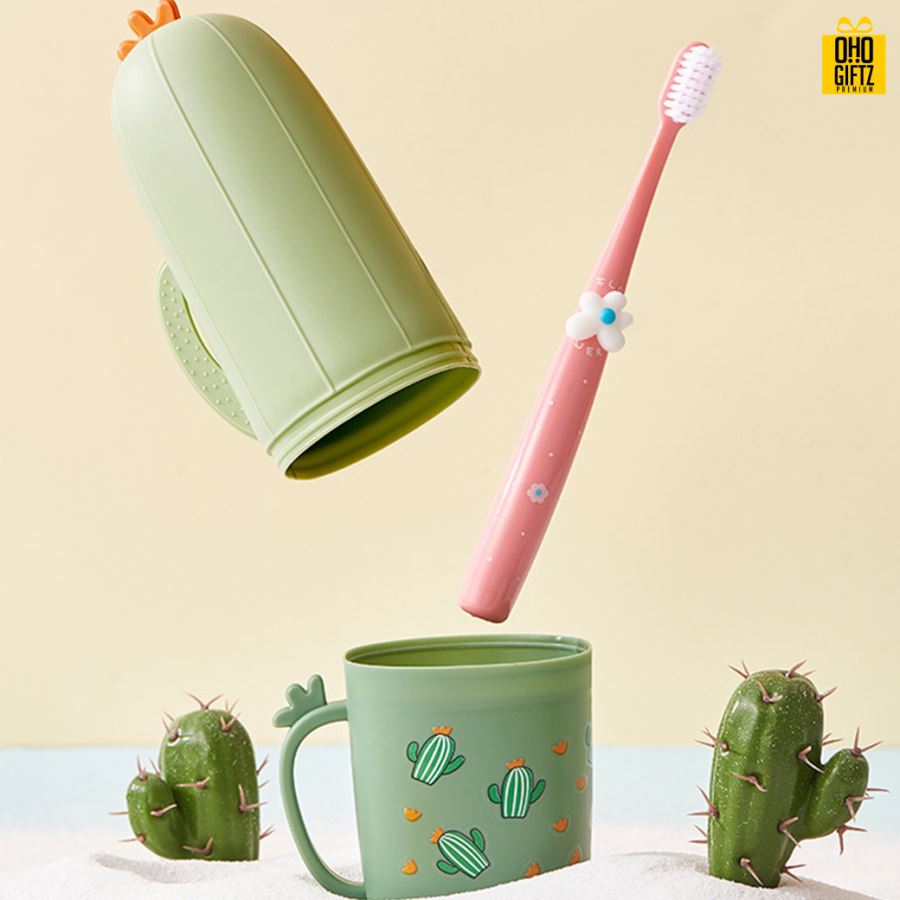 ที่เก็บแปรงสีฟัน Cactus สกรีนชื่อ สกรีนโลโก้  ทำเป็นของพรีเมี่ยมได้ 