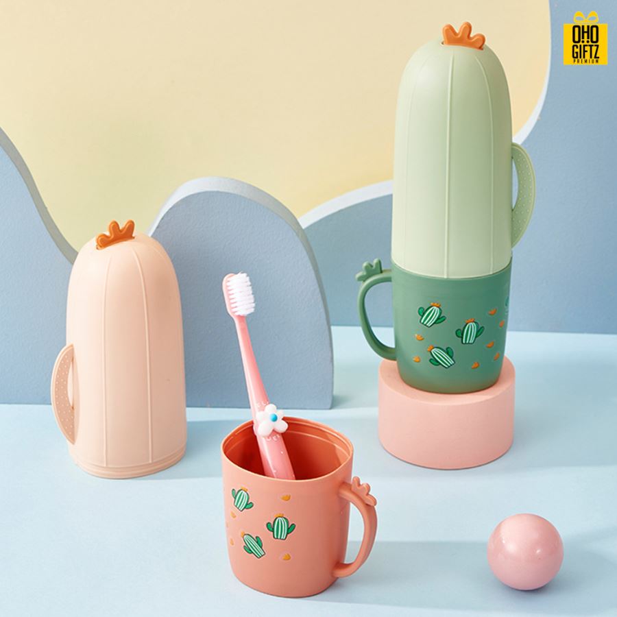 ที่เก็บแปรงสีฟัน Cactus สกรีนชื่อ สกรีนโลโก้  ทำเป็นของพรีเมี่ยมได้ 