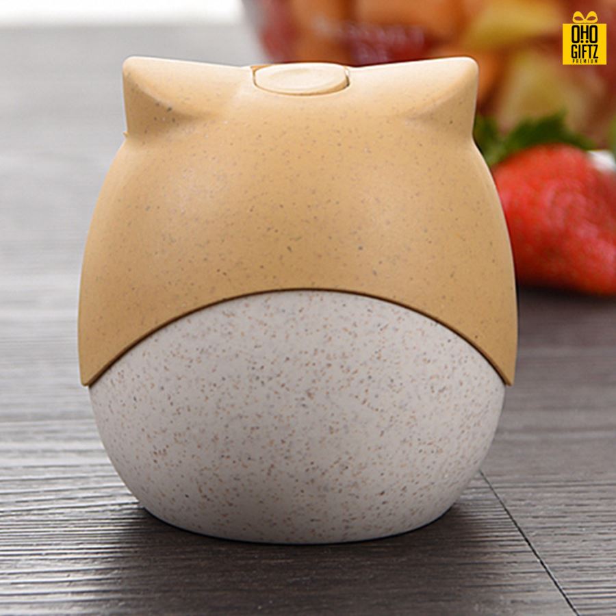 ที่ใส่ไม้จิ้มฟันนกฮูก ฟางข้าวสาลี สามารถสกรีนโลโก้ ทำเป็นของพรีเมี่ยม