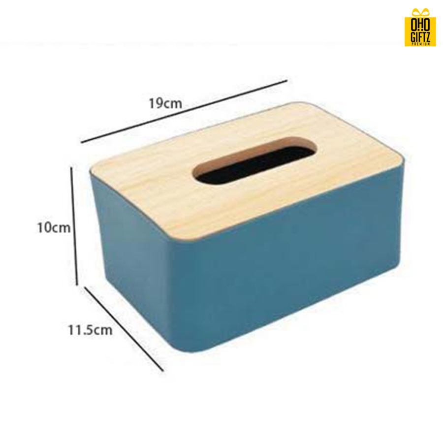 กล่องใส่กระดาษทิชชู่ฝาปิดไม้ สกรีนโลโก้ ทำเป็นของพรีเมี่ยม ของชำร่วยได้