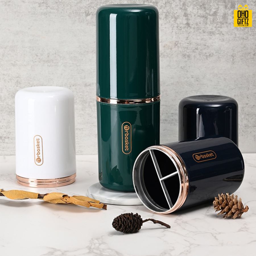 กระบอกใส่แปรงสีฟัน สกรีนชื่อ สกรีนโลโก้  ทำเป็นของพรีเมี่ยมได้ 