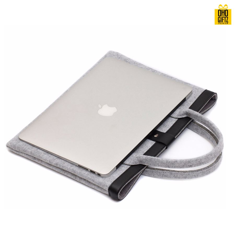 กระเป๋าผ้าFelt ใส่โน้ตบุ๊ค สกรีนโลโก้ ทำเป็นของพรีเมี่ยมได้