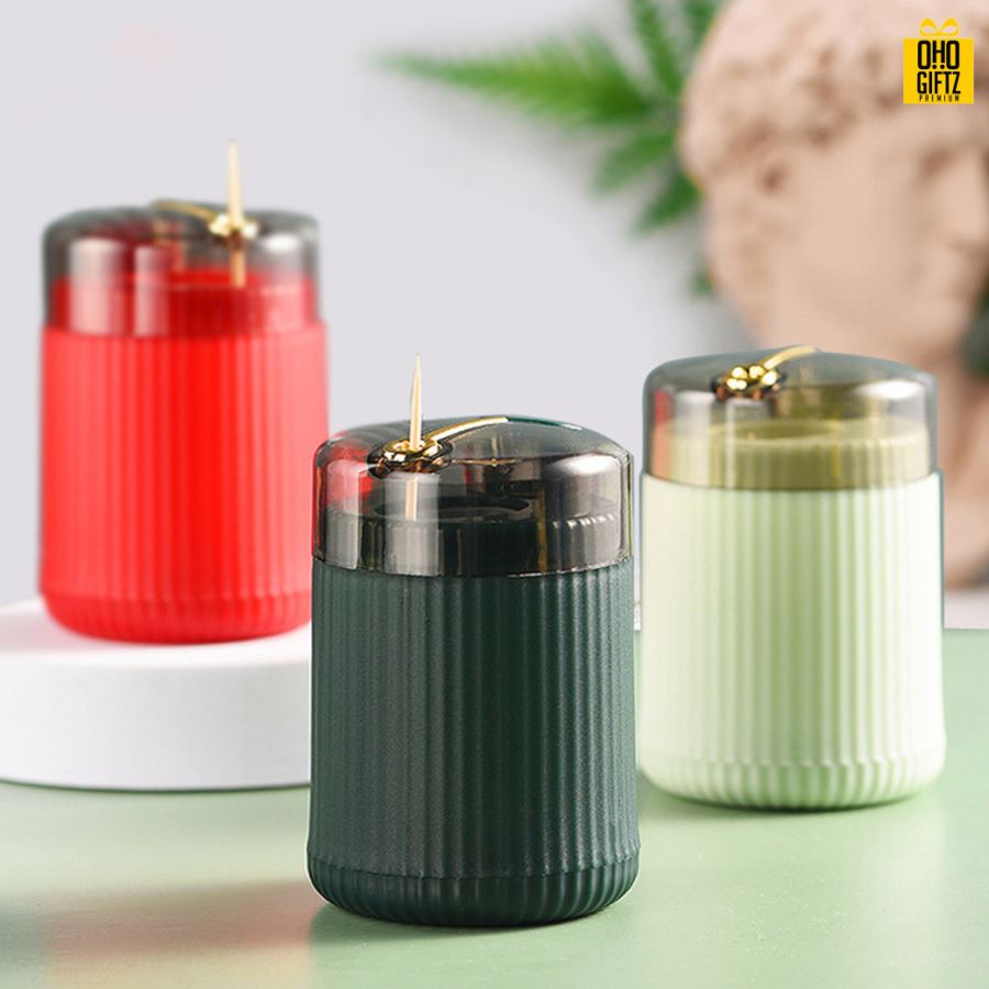 กล่องใส่ไม้จิ้มฟันแบบกด สามารถสกรีนโลโก้ ทำเป็นของพรีเมี่ยม