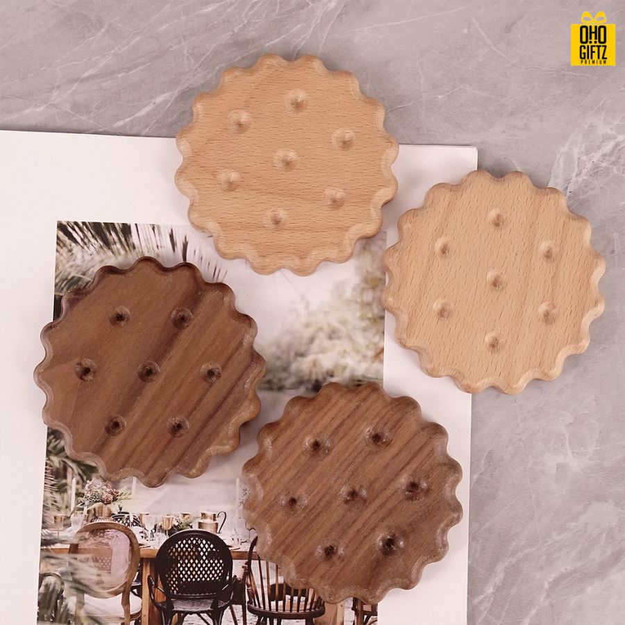 เเผ่นไม้บิสกิตรองแก้ว สกรีนชื่อ, โลโก้, พิมพ์ภาพได้