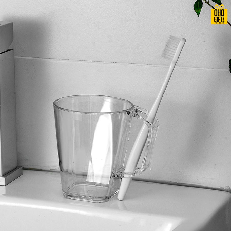 แก้วพลาสติกใส่แปรงสีฟัน สกรีนชื่อ สกรีนโลโก้  ทำเป็นของพรีเมี่ยมได้
