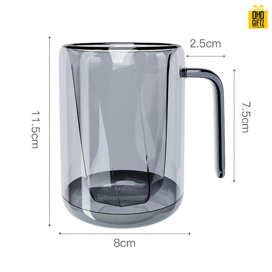 แก้วพลาสติก2ชั้นใส่แปรงสีฟัน สกรีนชื่อ สกรีนโลโก้  ทำเป็นของพรีเมี่ยมได้